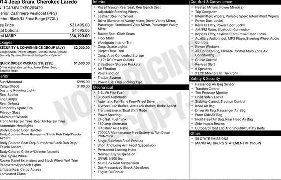JEEP GRAND CHEROKEE 2014 1C4RJFAGXEC205429 image